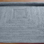 Grey Square Handmade Jute Outdoor Area Rug