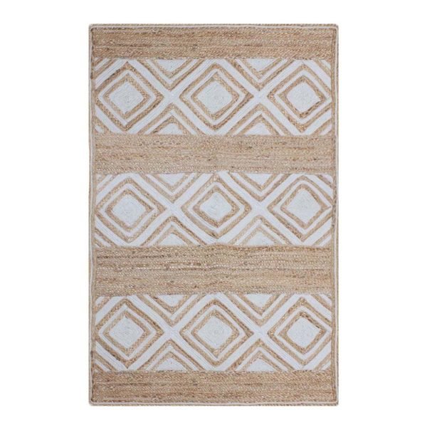 Jute Rug 100% Natural Jute Braided Style Runner Rug Rustic look