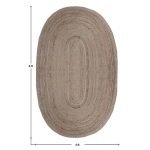 Jute Handmade Beige Oval Garden Area Rug