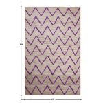 Beige Purple Handmade Beige Jute Area Rug