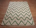 Hand Braided Beige Green Jute Area Rug