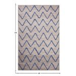 Handmade Beige Blue Jute Area Rug Carpet