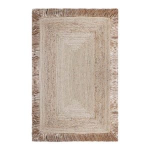 Geometric Area Rug Natural Jute Rug Braided Style Outdoor Yoga G