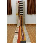 Geometric Brown Cotton Outdoor Yoga Mat Rug