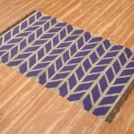 Violet Hand Woven Geometric Wool Jute Rug