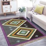 Geometric Multicolor Hand Woven Wool Jute Rug