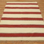 Maroon Hand Woven Geometric Wool Jute Rug