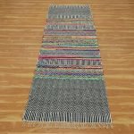 Hand Woven Multicolor Geometric Wool Jute Rug