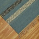 Blue Geometric Hand Woven Wool Jute Rug