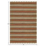 Geometric Orange Hand Woven Wool Jute Rug