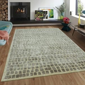 Hand Tufted Silk Brown Abstract Rug