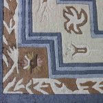 Hand Tufted Silk Blue Oriental Rug