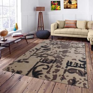 Hand Tufted Brown Wool Modern Abstract Rug