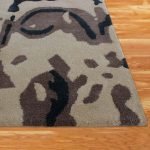 Hand Tufted Brown Wool Modern Abstract Rug