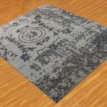 Hand Tufted Grey Modern Abstract Wool Rug