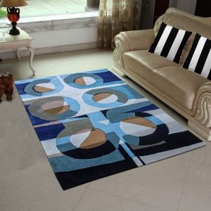 Hand Tufted Wool Blue Modern Rug