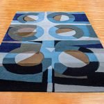 Hand Tufted Wool Blue Modern Rug