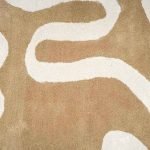 Hand Tufted Wool Rug Beige Area Carpet