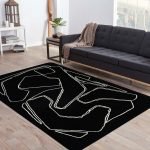 Hand Tufted Wool Black bedroom Rug