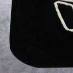 Hand Tufted Wool Black bedroom Rug