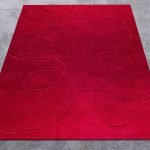 Red Hand Tufted Wool Beautiful Area Rugs