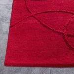 Red Hand Tufted Wool Beautiful Area Rugs