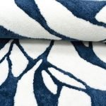 Hand Tufted Wool White Blue Area Rug