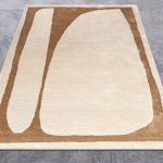 Wool Hand Tufted Brown Beige Area Rugs