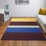 Hand Tufted Wool Brown yellow Area Rugs