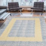 Blue Hand Block Printed Cotton Area Rug