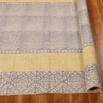 Blue Hand Block Printed Cotton Area Rug