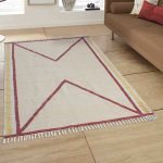 Yellow Geometric Cotton Dhurrie Printed Rug