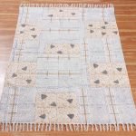 Natural Cotton Hand Block Printed Area Rug