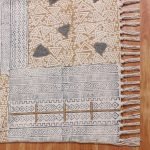 Natural Cotton Hand Block Printed Area Rug