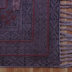 Purple Cotton Dhurrie Bedroom Area Rug