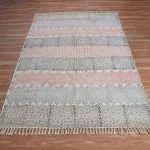 Natural Cotton Hand Block Printed Area Rug