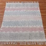 Modern Dhurrie Block Printed Cotton Area Rug