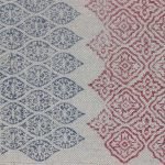 Modern Dhurrie Block Printed Cotton Area Rug