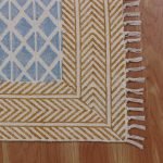 Geometric Cotton Dhurrie Hand Block Printed Area Rug