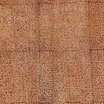 Abstract Brown Cotton Hand Block Printed Rug