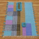 Blue Moroccan Carpet Hand Embroidery Farm House Area Rug