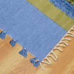 Natural Cotton Embroidery Dhurrie Home Decor Area Rug