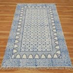 Modern Carpet Blue Hand Emmbroidery Lake House Area Rug