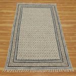 Hand Embroidery Rug For Bedroom Hall Area Dhurrie