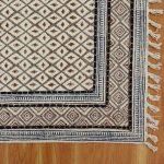 Hand Embroidery Rug For Bedroom Hall Area Dhurrie