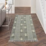 Gray Embroidery Carpet For Hall Bedroom Décor Area Rug