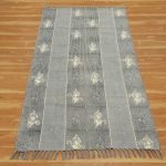 Gray Embroidery Carpet For Hall Bedroom Décor Area Rug