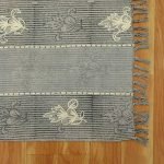 Gray Embroidery Carpet For Hall Bedroom Décor Area Rug