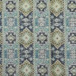 Blue Cotton Embroidery Rug Dining Room Hall Area Dhurrie