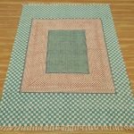 Blue Premium Dhurrie Block Printed Cotton Hall Area Rug